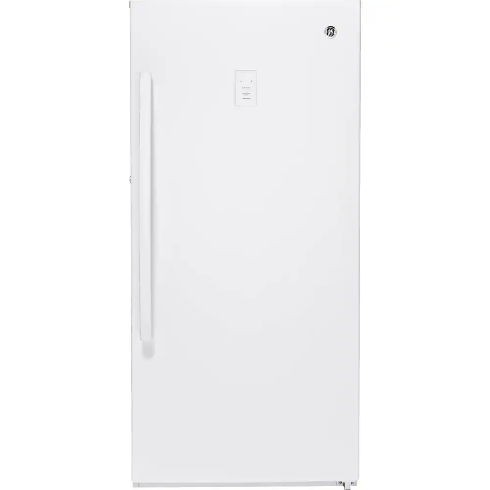 GE - 14.1 Cu. Ft. Frost-Free Upright Freezer - White
