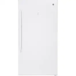 GE - 17.3 Cu. Ft. Frost-Free Upright Freezer - White