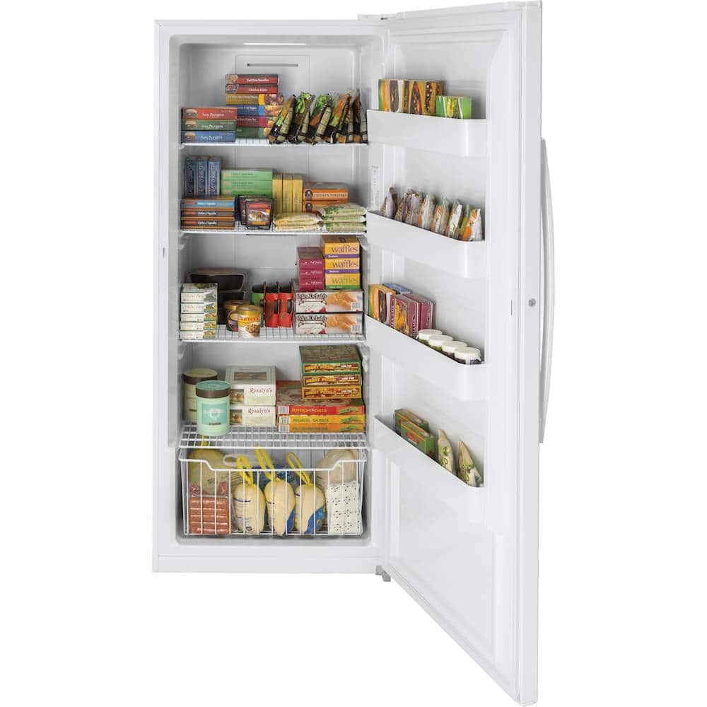 Alt View 1. GE - 21.3 Cu. Ft. Frost-Free Upright Freezer - White.