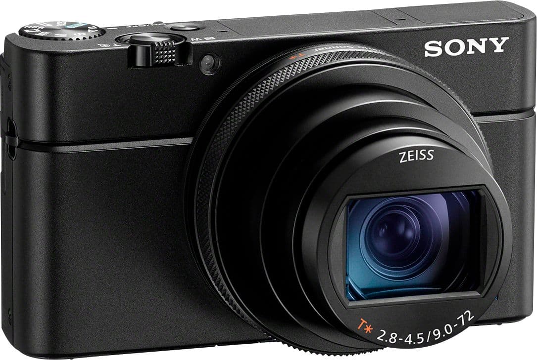 Angle View: Sony - Cyber-shot RX100 VI 21.0-Megapixel Digital Camera - Black