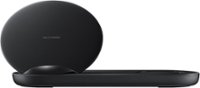 Front. Samsung - 7.5W Wireless Charger Duo - Black.