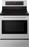 LG - 6.3 Cu. Ft. Self-Cleaning Freestanding Electric Convection Range with EasyClean - Stainless steel - Front_Zoom
