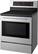 Left. LG - 6.3 Cu. Ft. Freestanding Electric True Convection Range with EasyClean and SmartDiagnosis - Stainless Steel.
