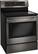 Angle. LG - 6.3 Cu. Ft. Self-Cleaning Freestanding Electric Convection Range with EasyClean - PrintProof Black Stainless Steel.