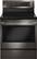 Front. LG - 6.3 Cu. Ft. Self-Cleaning Freestanding Electric Convection Range with EasyClean - PrintProof Black Stainless Steel.