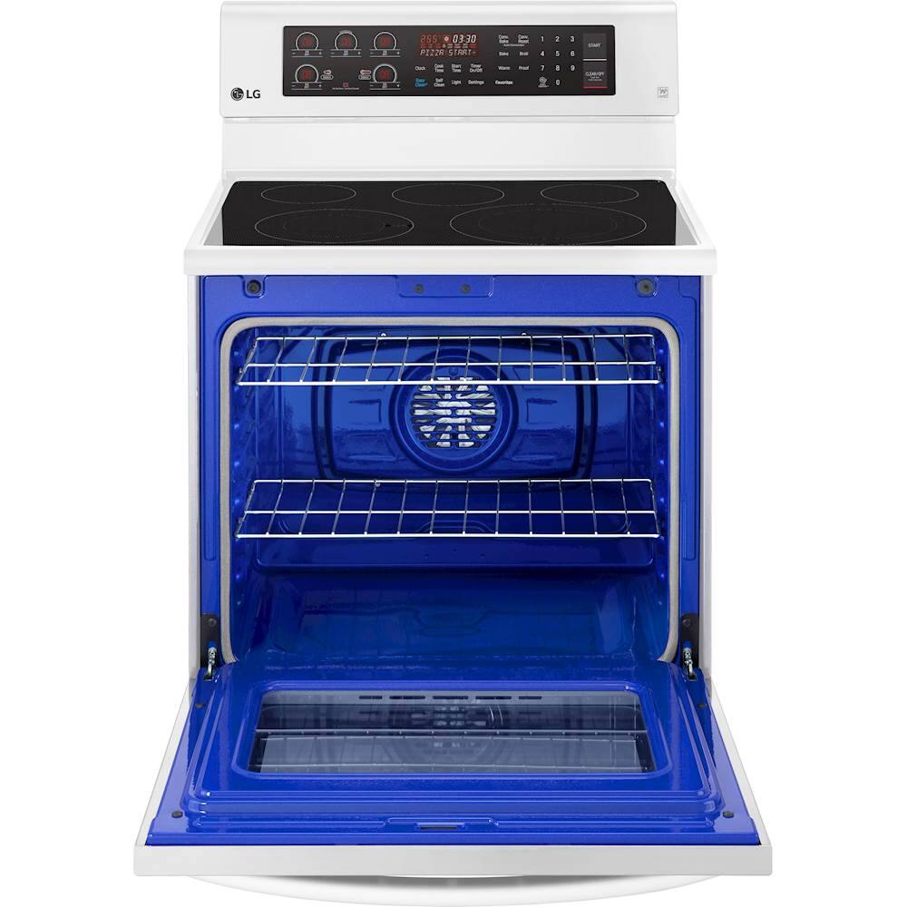 Best Buy LG 6.3 Cu. Ft. SelfCleaning Freestanding Electric Convection Range Smooth White LRE3194SW