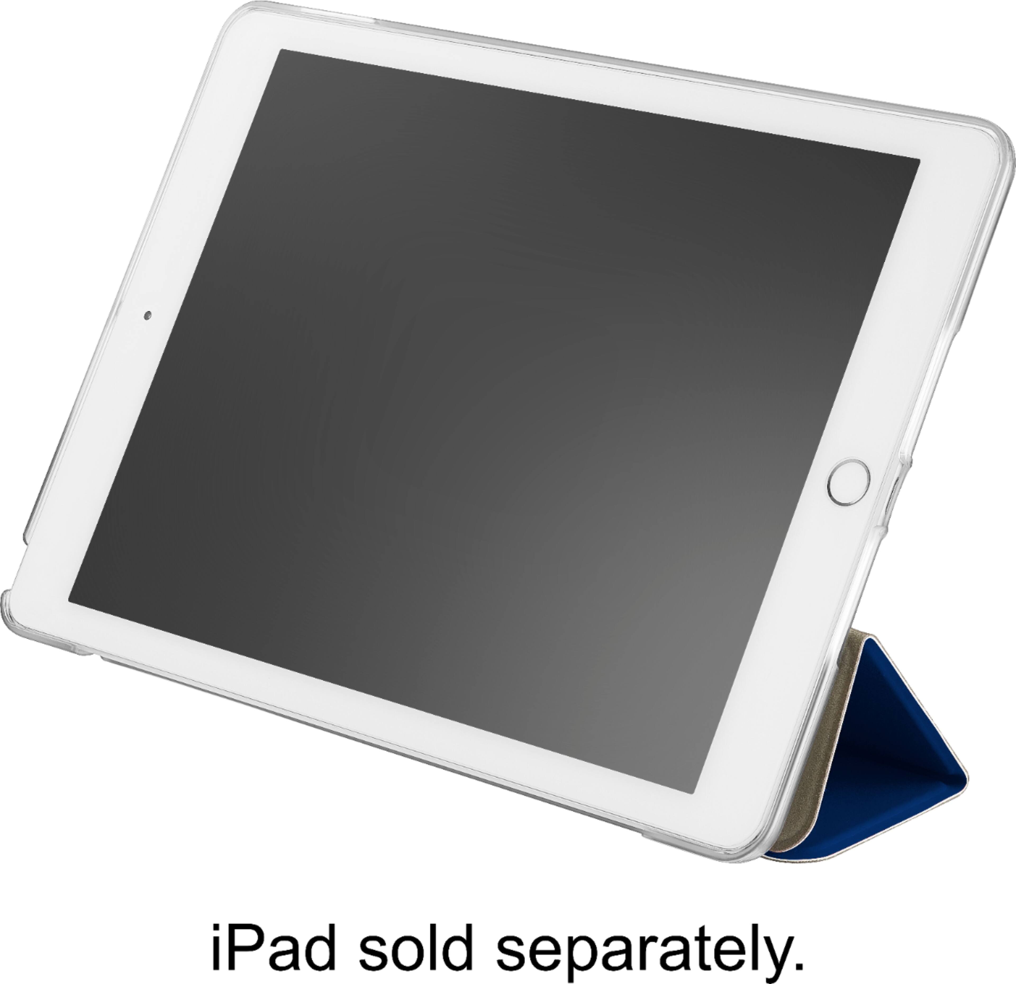 Alt View 11. Dynex™ - Folio Case Protective Case for Apple® 9.7" iPad® 5th gen. and 6th gen. - Clear/Navy Blue.