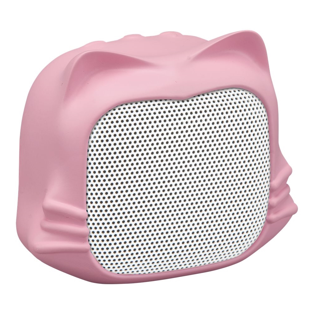 Left View: iLive - Wild Tailz Portable Bluetooth Speaker - Pink