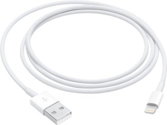 Apple - 3.3' USB Type A-to-Lightning Charging Cable - White - Front_Zoom