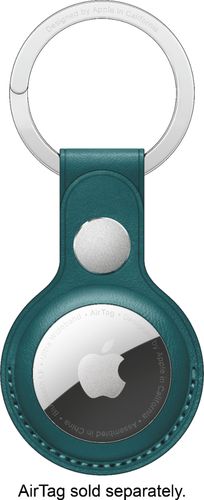 Image of Apple - AirTag Leather Key Ring - Forest Green