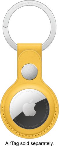 Image of Apple - AirTag Leather Key Ring - Meyer Lemon
