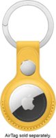 Apple - AirTag Leather Key Ring - Meyer Lemon - Front_Zoom