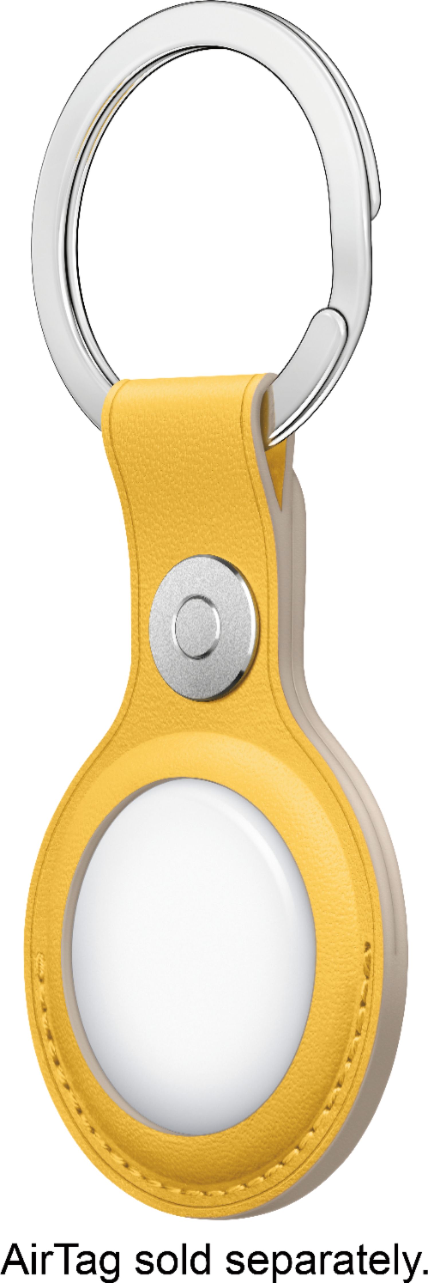 Best Buy: Apple AirTag Leather Key Ring Meyer Lemon MM063ZM/A