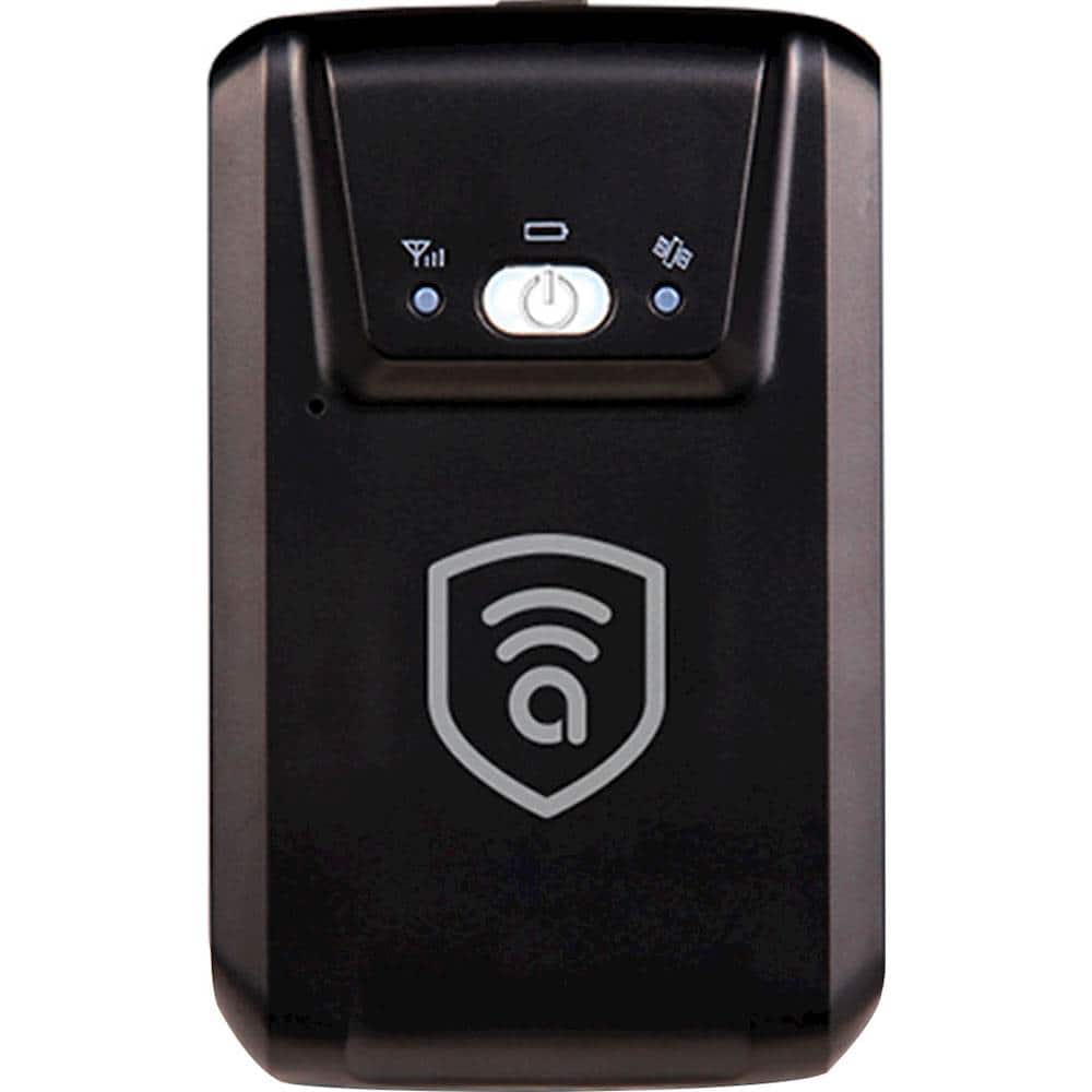 Front. Amber Connect - Wireless GPS Vehicle Tracker - Black.
