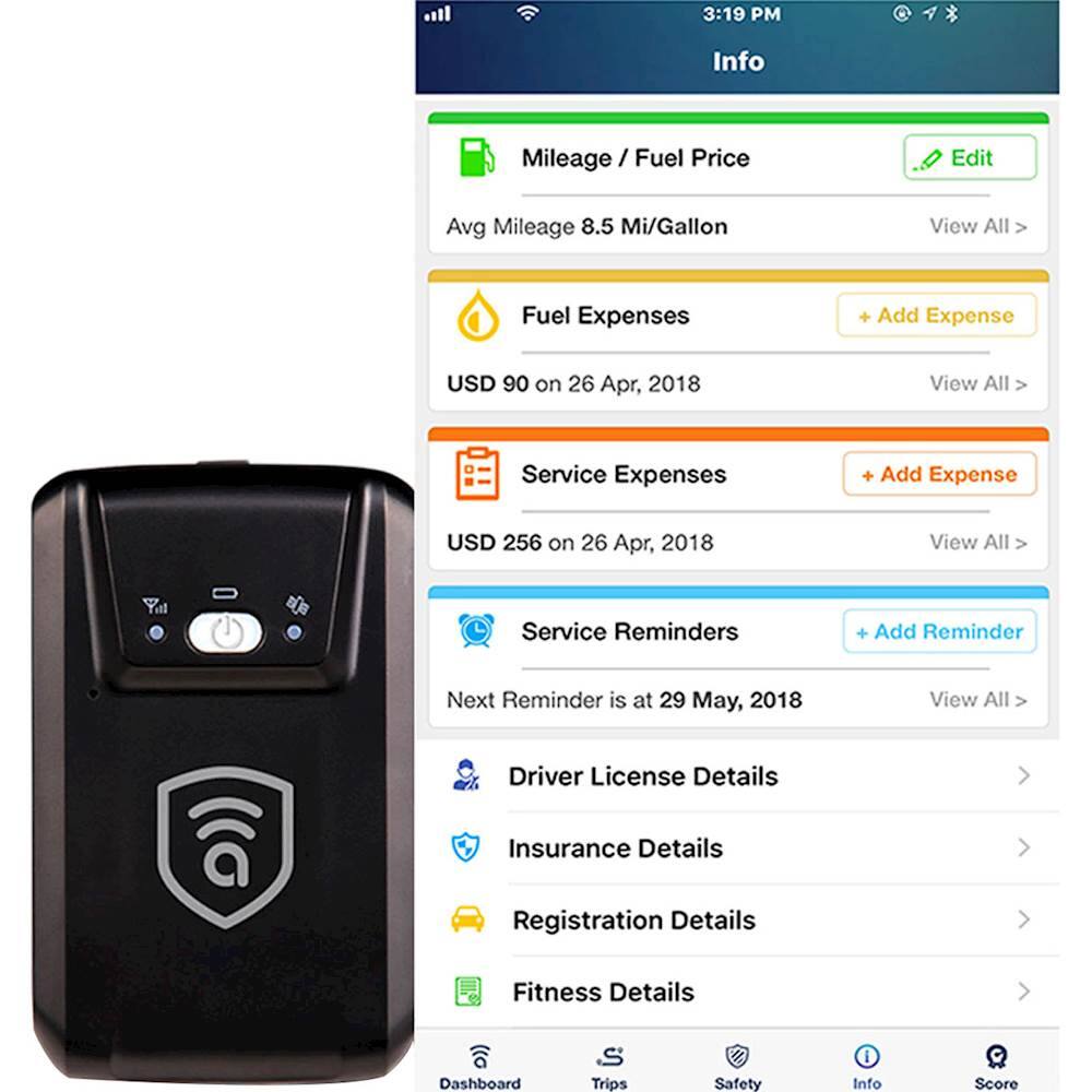 Alt View 12. Amber Connect - Wireless GPS Vehicle Tracker - Black.
