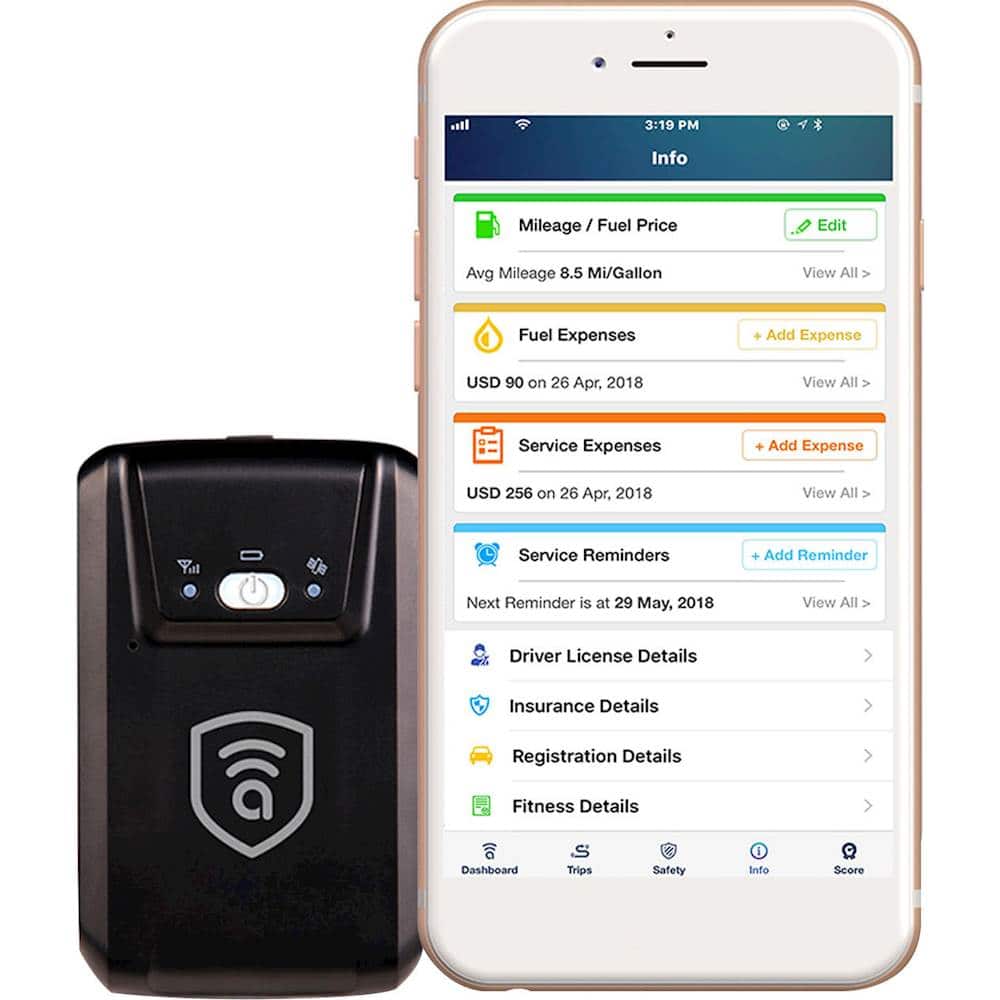 Alt View 15. Amber Connect - Wireless GPS Vehicle Tracker - Black.