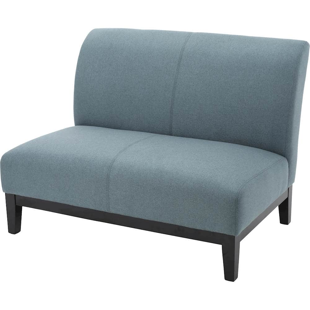 Left View: Noble House - Beaumont Slipper Loveseat - Blue Gray