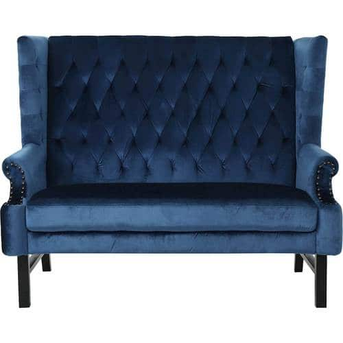 Noble House - Kensett Tufted Wingback Loveseat - Cobalt