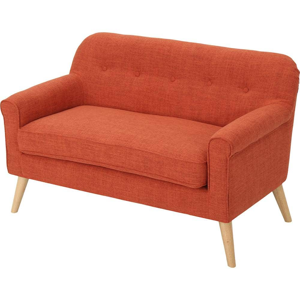 Left View: Noble House - Concordia Loveseat - Muted Orange