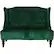 Front. Noble House - Prescott Tufted Wingback Loveseat - Emerald.