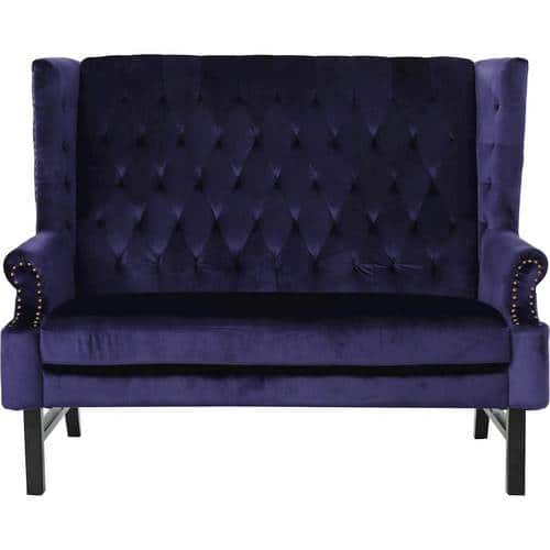 Noble House - Kensett Tufted Wingback Loveseat - Plum