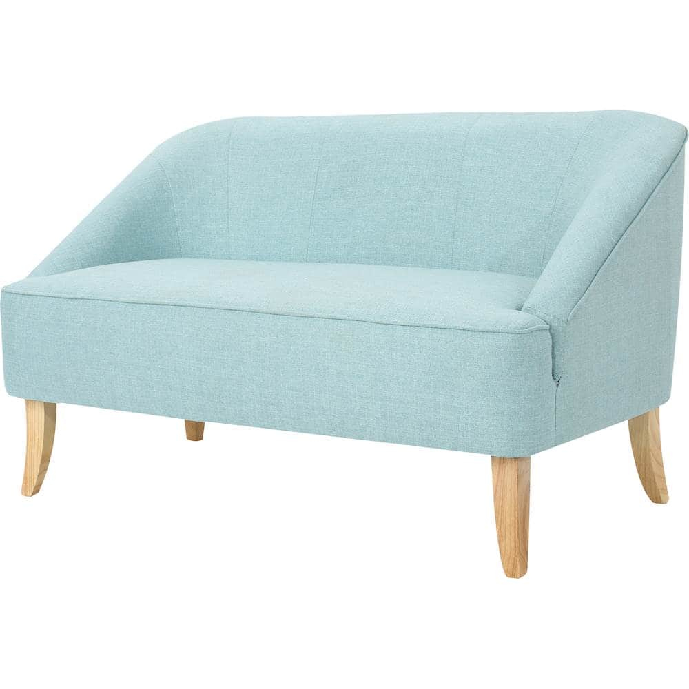 Left View: Noble House - Garland Loveseat - Light Blue