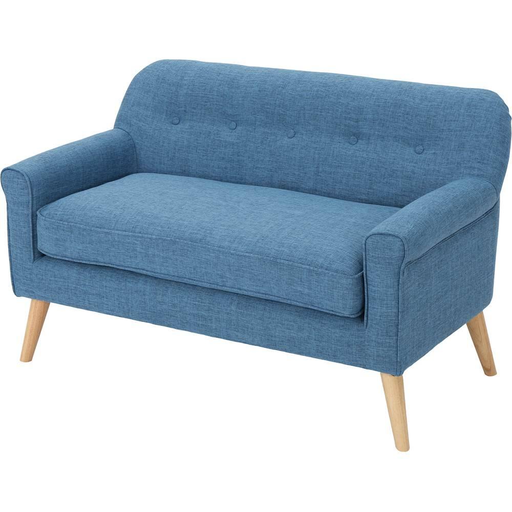 Left View: Noble House - Concordia Loveseat - Muted Blue