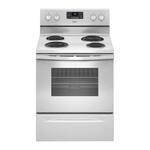 Whirlpool - 4.8 Cu. Ft. Freestanding Electric Range - White - Front_Standard