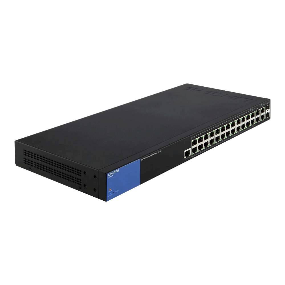 Angle. Linksys - Business 28-Port Gigabit PoE+ Switch.