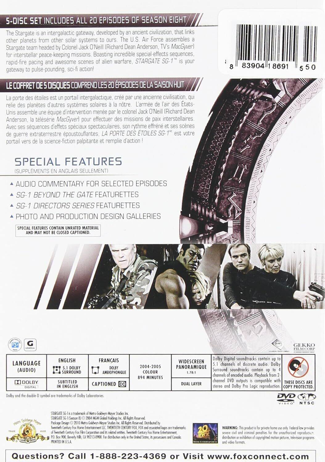 Alt View 1. Stargate SG-1 Season 08   - DVD.