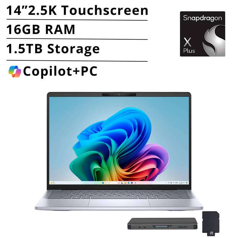 14" 2.5K Touchscreen  
16GB RAM  
1.5TB Storage  
Snapdragon X Plus  
Copilot+PC