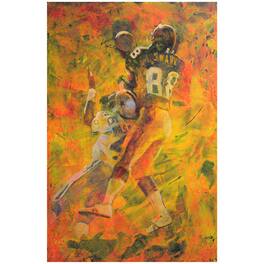 Deacon Jones Foundation - Lynn Swann Pittsburgh Steelers Fine Art Canvas Print 24" x 36" by Artist David Schock - Multicolor