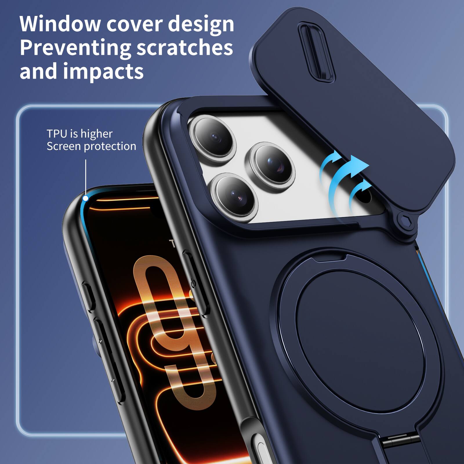 Window cover design  
Preventing scratches and impacts  

TPU is higher  
Screen protection