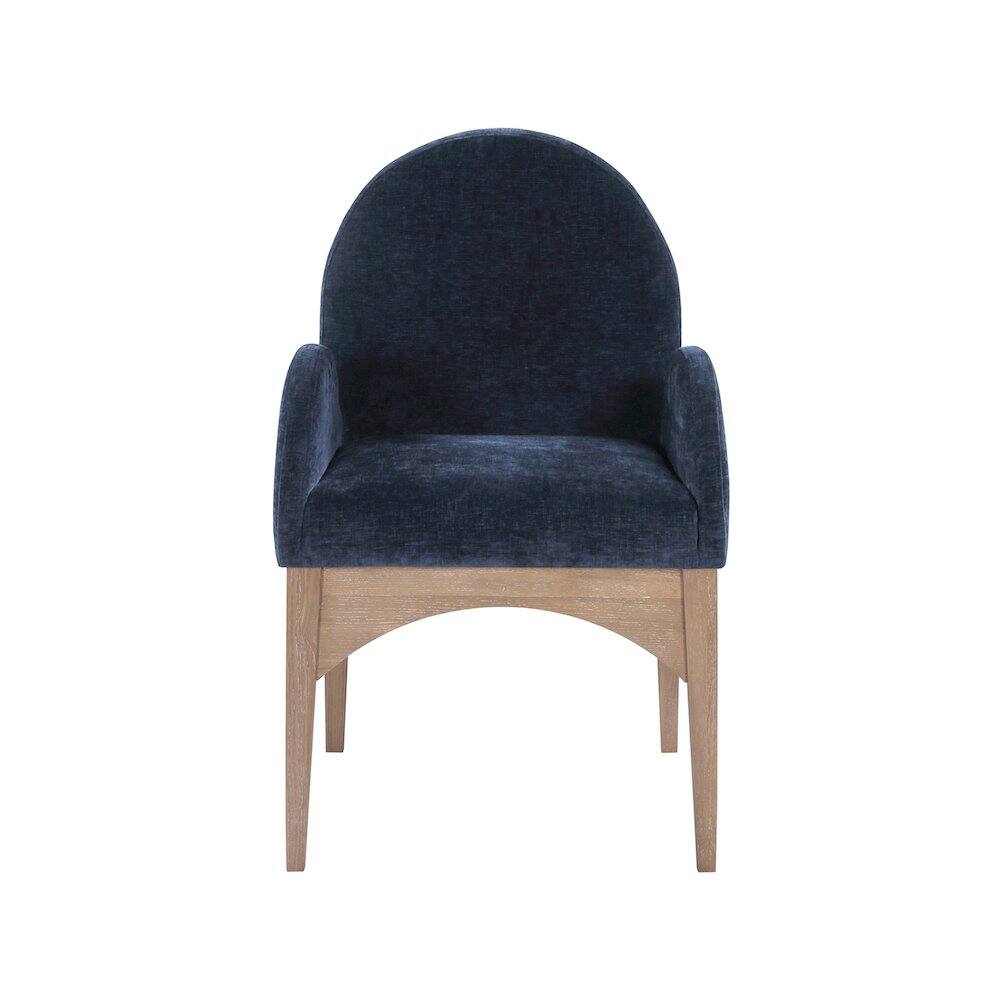 Alt View 1. Meridian Furniture - Waldorf Navy Chenille Fabric Dining Chair - Blue.
