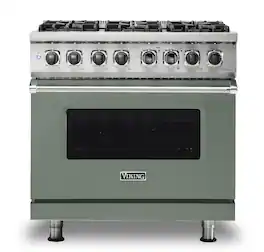 Viking - 36-Inch Dual Fuel Freestanding Range - Eucalyptus