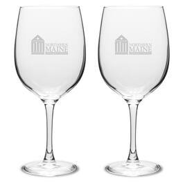 Jardine - NMCC Falcon Two-Piece 19oz. Traditional Wine Glass Set - Multicolor