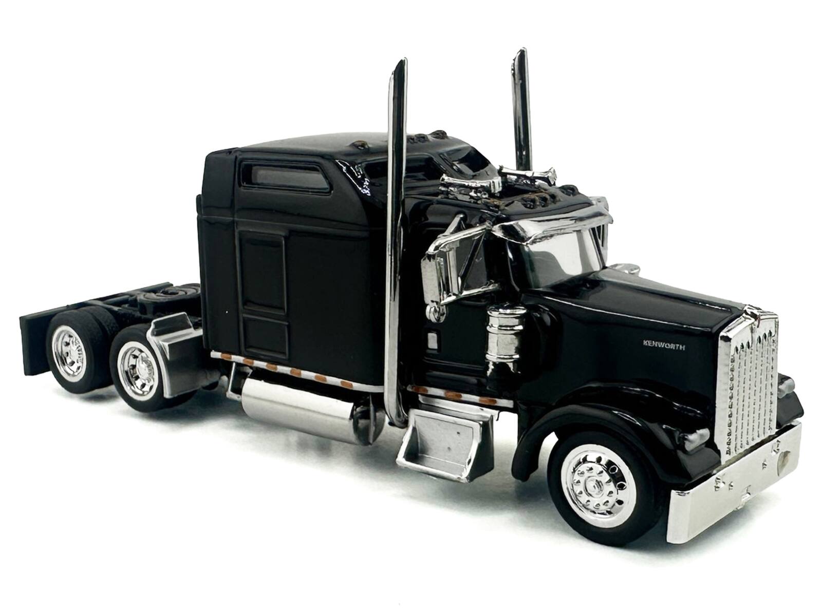 Alt View 2. HO Logistics Replicas - Kenworth W900L Truck Tractor with Sleeper Cab Black 1/87 (HO) Scale Plastic Model Car by HO Logistics.
