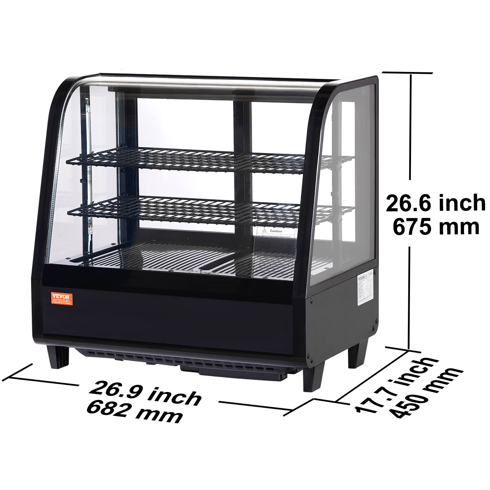 Cautoa  
26.6 inch 675 mm  
26.9 inch 682 mm  
17.7 inch 450 mm