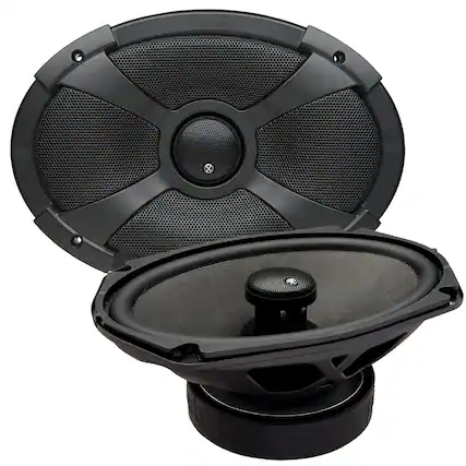 Front. Powerbass - PowerBass 2XL-693 - 6x9" Coaxial Speakers - Pair - Black/Gray.