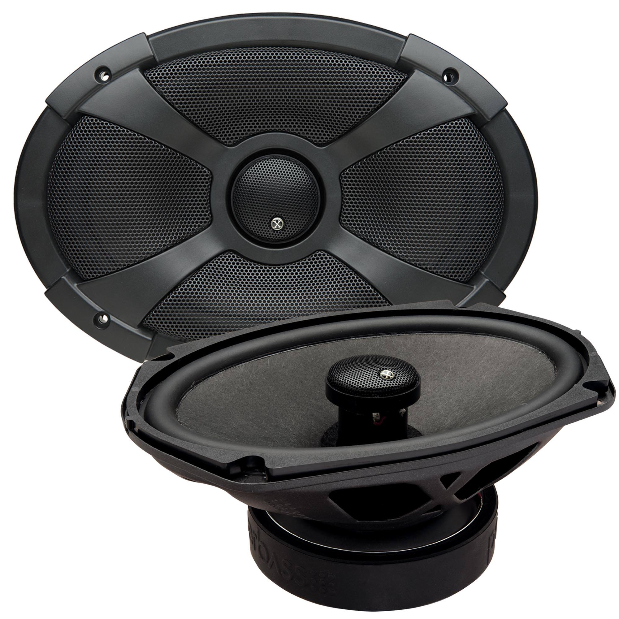 Front. Powerbass - PowerBass 2XL-693 - 6x9" Coaxial Speakers - Pair - Black/Gray.