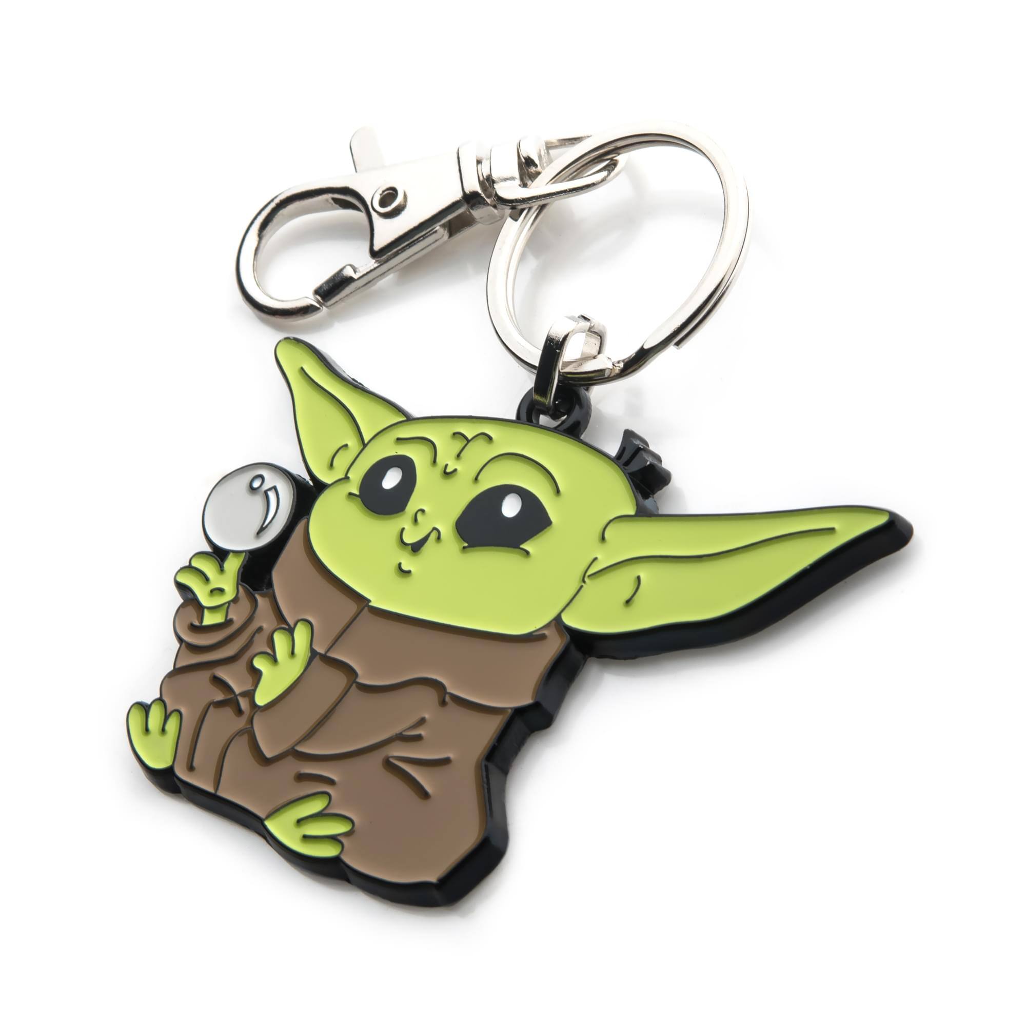 Alt View 10. Star Wars - Star Wars The Mandalorian Grogu With Ball Enamel Pendant Keychain - Green.