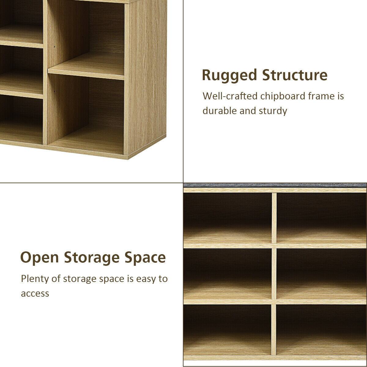 Rugged Structure: Well-crafted chipboard frame is durable and sturdy.
Open Storage Space: Plenty of storage space is easy to access.