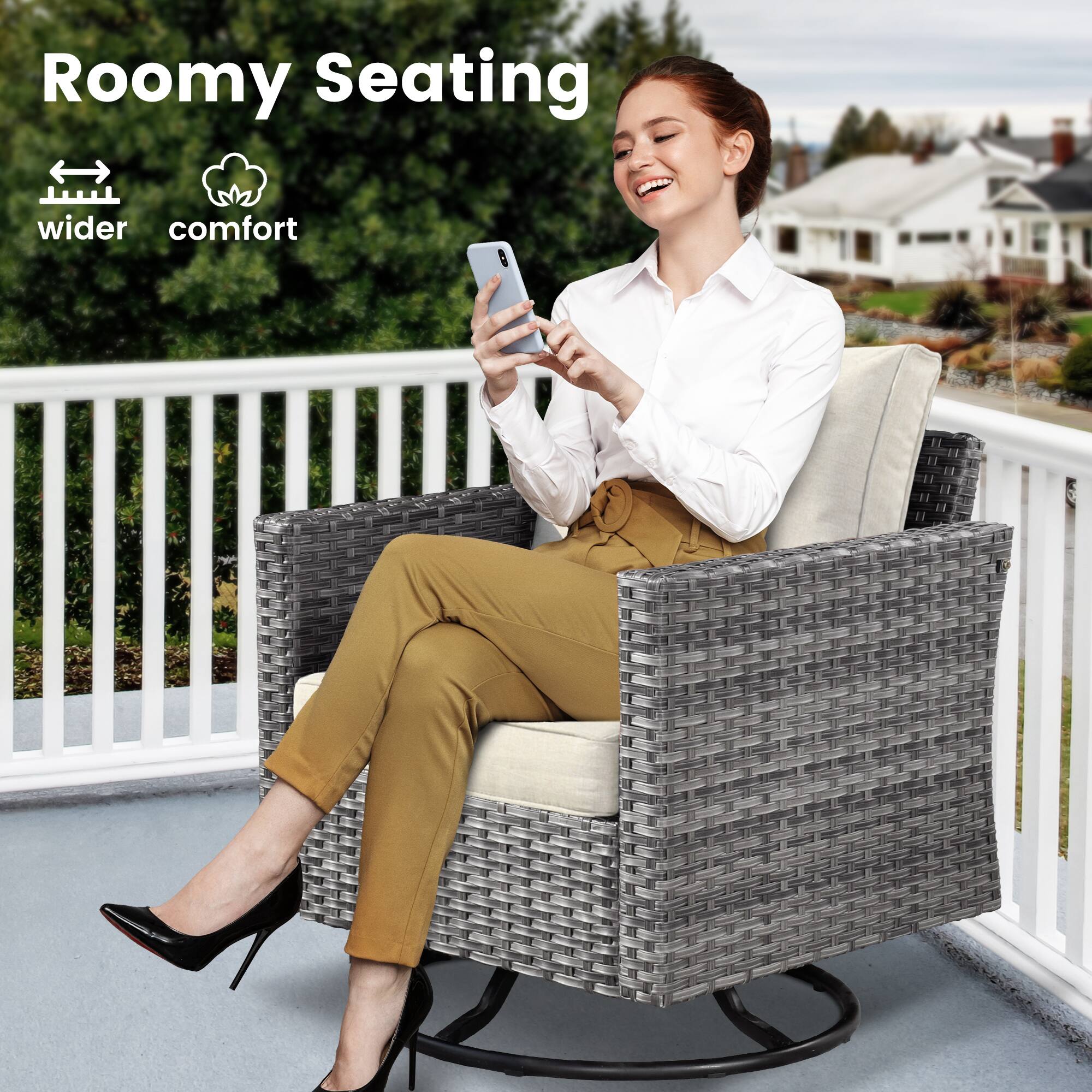 Roomy Seating  
wider comfort