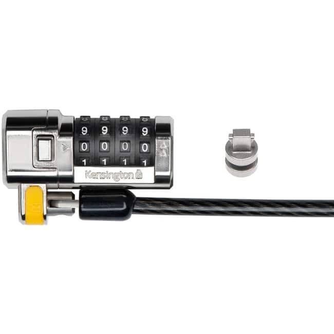 Kensington - ClickSafe Combination Laptop Lock for Wedge-Shaped Security Slot - 6 ft Cable - Resettable - 4-digit