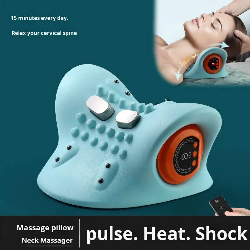 15 minutes every day.  
Relax your cervical spine  

Massage pillow  
Neck Massager  

pulse. Heat. Shock