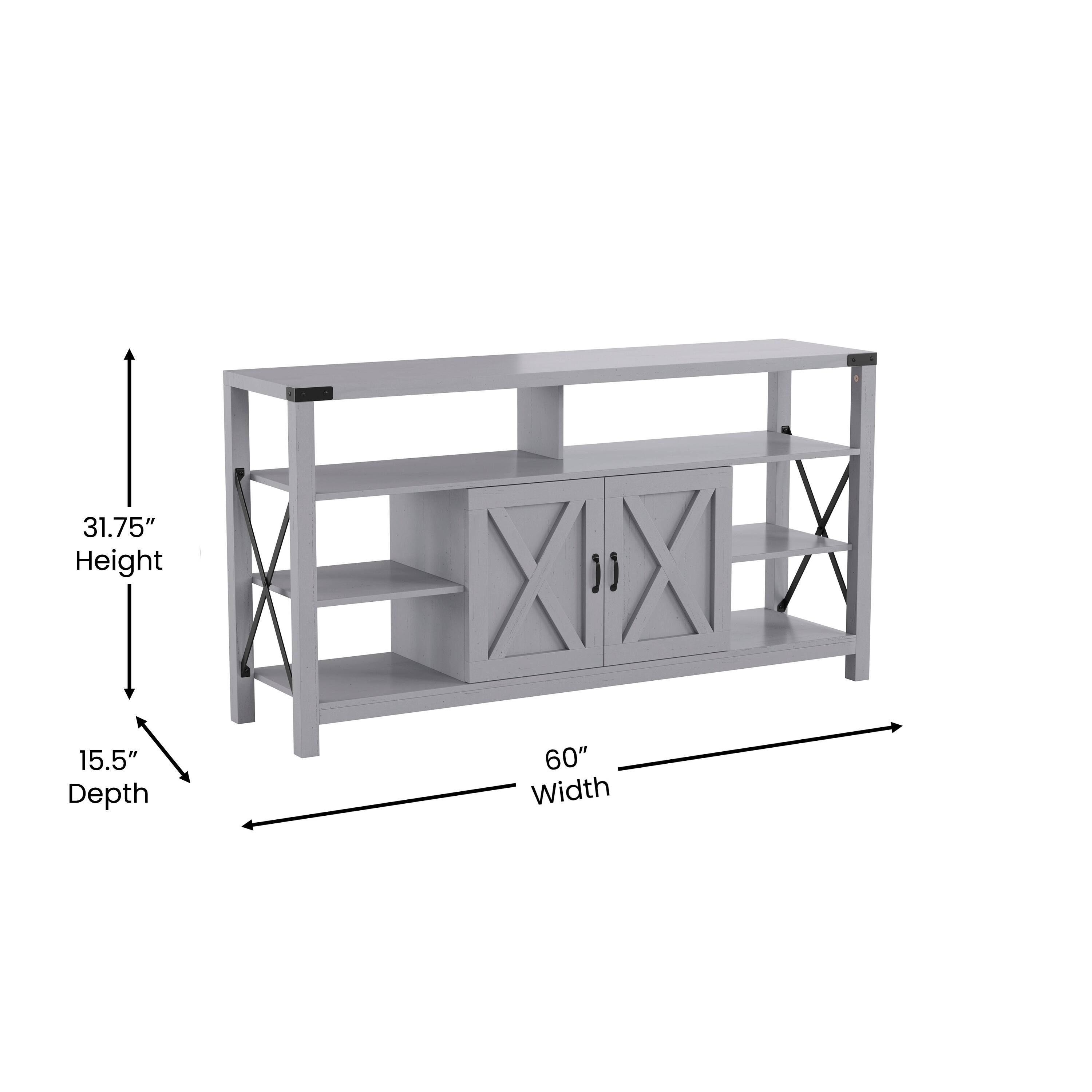 31.75" Height, 15.5" Depth, 60" Width