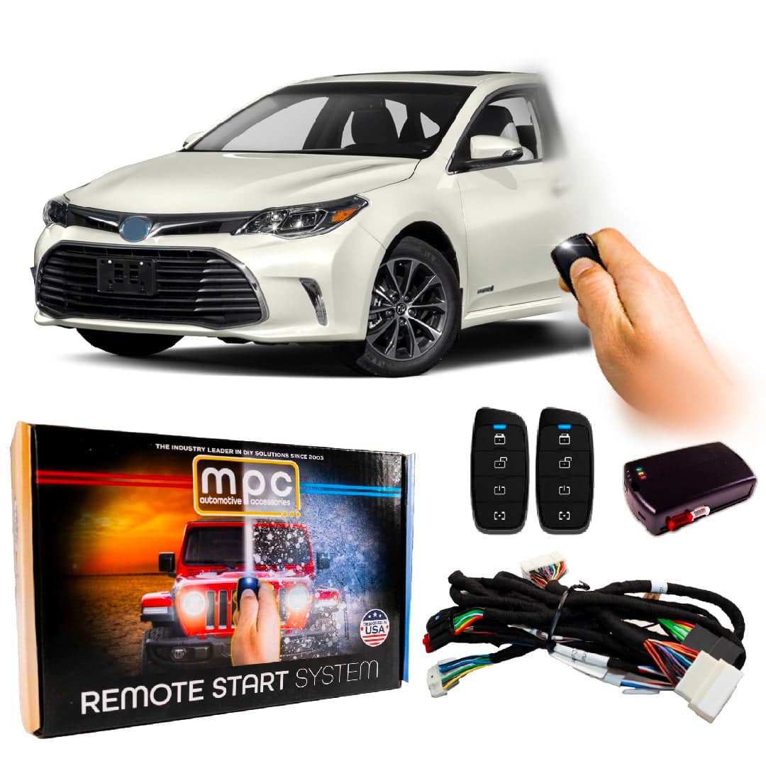 MPC - Remote Start Kit for Toyota Avalon Hybrid 2013-2018, 2-Way 4-Button Remotes, Plug-and-Play - Black