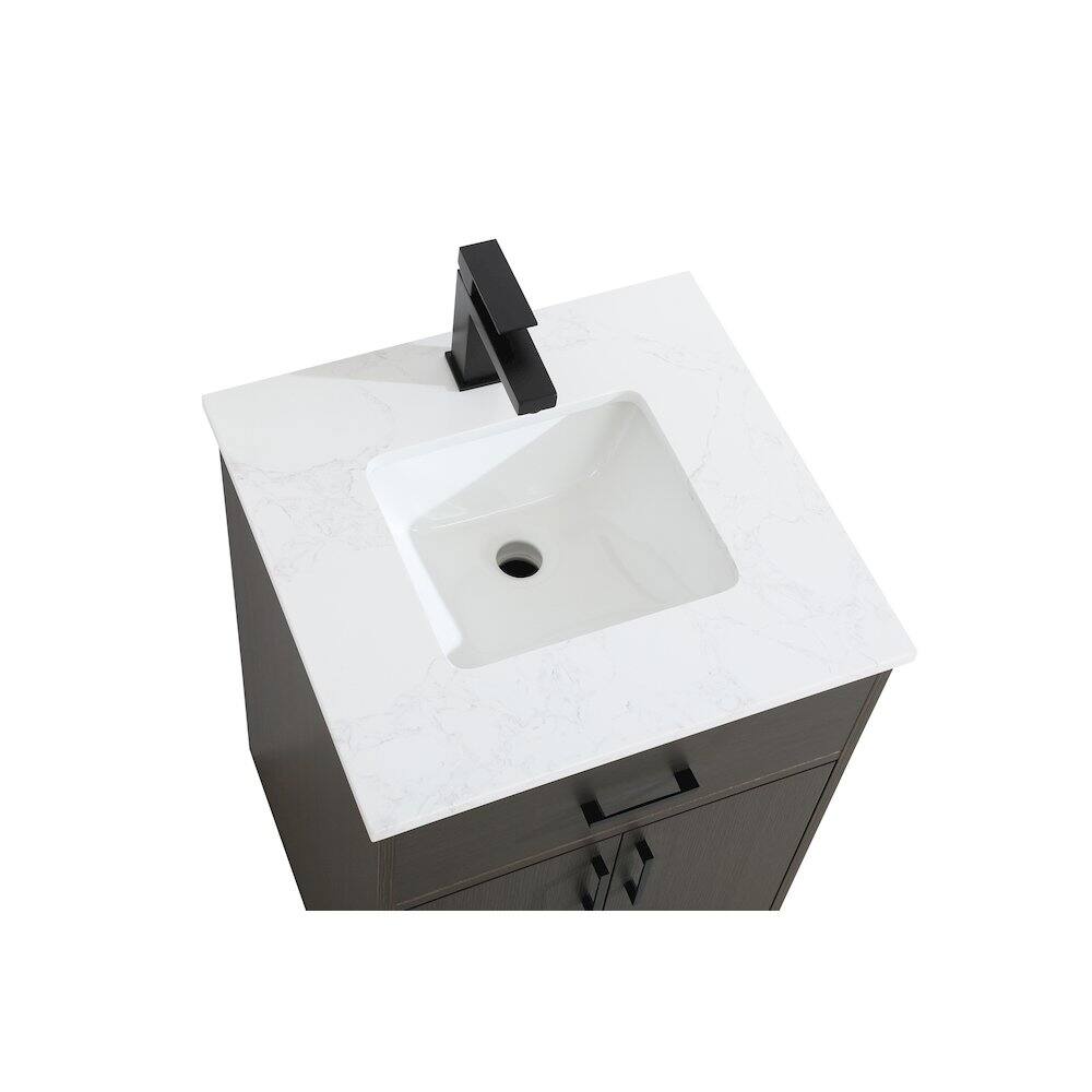Back. Elegant Kitchen and Bath - Chandler 20 Inch Single Bathroom Vanity In Mocha Brown - Mocha Brown.