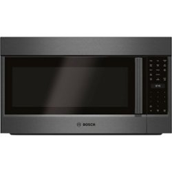 Bosch - 800 Series 1.8 Cu. Ft. Convection Over-the-Range Microwave - Black Stainless Steel - Front_Zoom