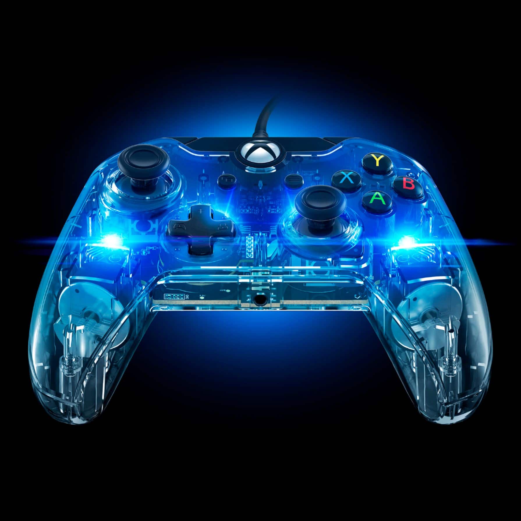 Front. Afterglow - Prismatic Controller for Xbox One, Xbox One S and Xbox One X - Transparent.